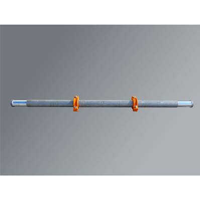 Axe tournant avec colliers de serrage